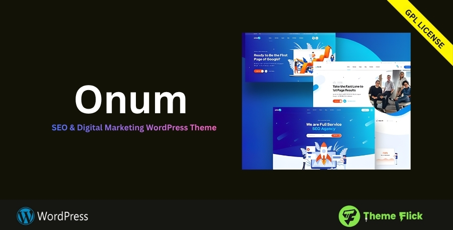 Onum – SEO & Digital Marketing WordPress Theme (Elementor + Revolution Slider)