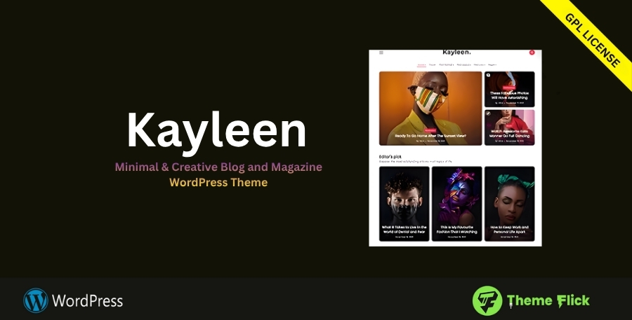 Kayleen – Minimal & Creative Blog and Magazine WordPress Theme