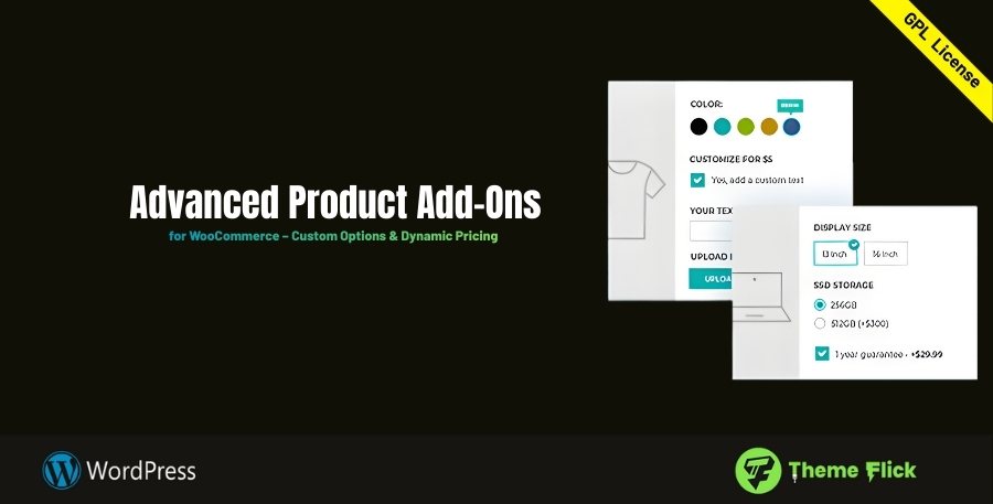 Advanced Product Add-Ons for WooCommerce – Custom Options & Dynamic Pricing