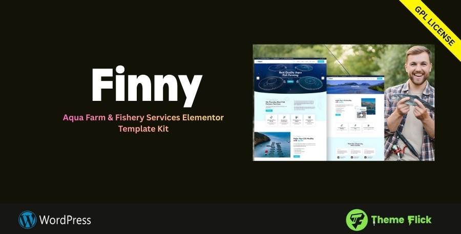 Finny – Aqua Farming & Fishery Services Elementor Template Kit for Businesses