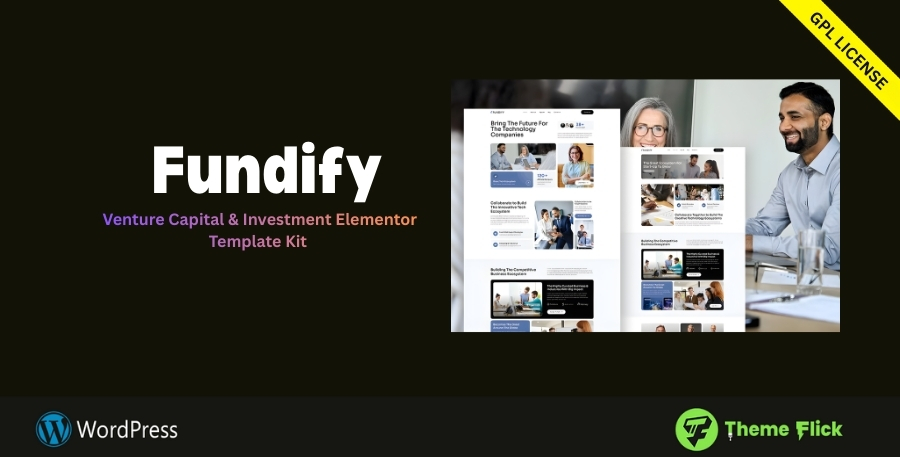 Fundify – Venture Capital & Investment Elementor Template Kit for Financial Services