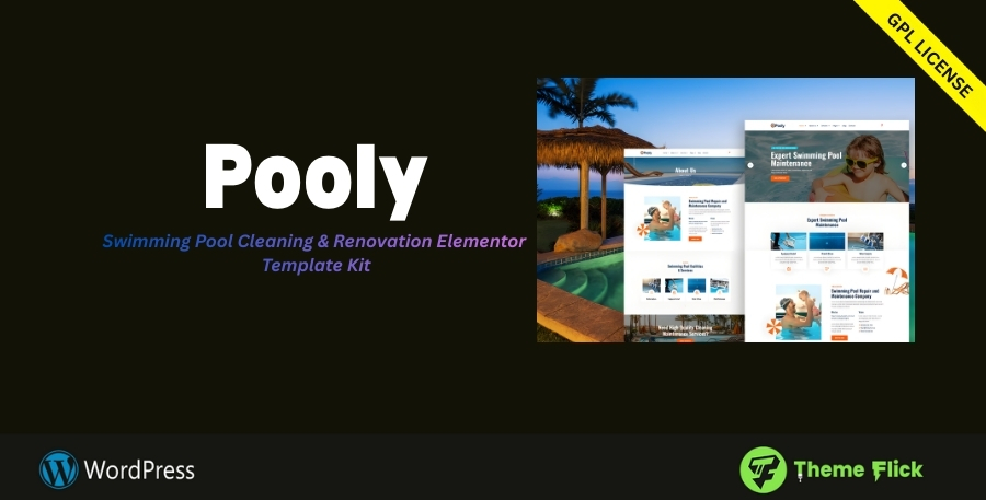 Pooly – Swimming Pool Cleaning & Renovation Elementor Template Kit