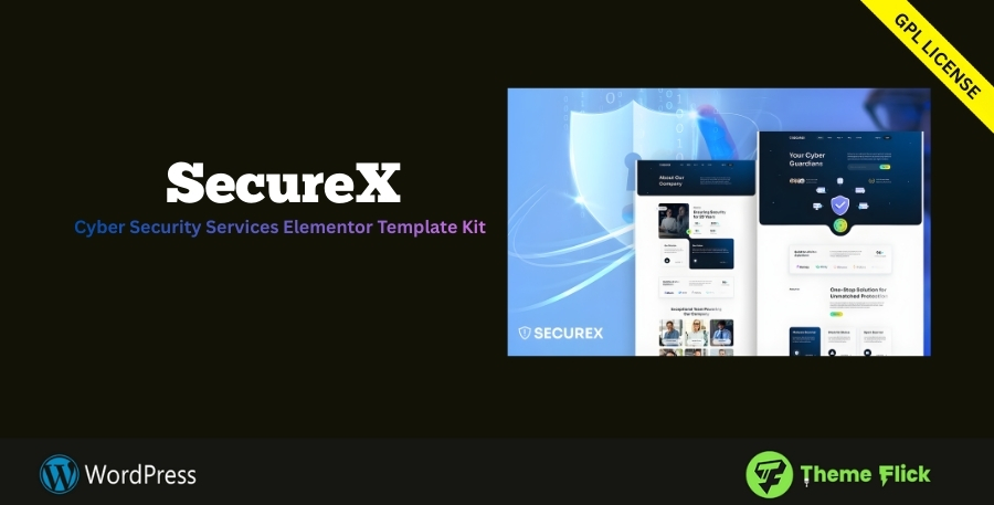 SecureX – Cyber Security Services Elementor Template Kit