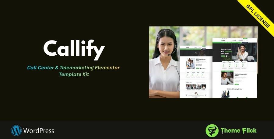 Callify – Call Center & Telemarketing Elementor Template Kit