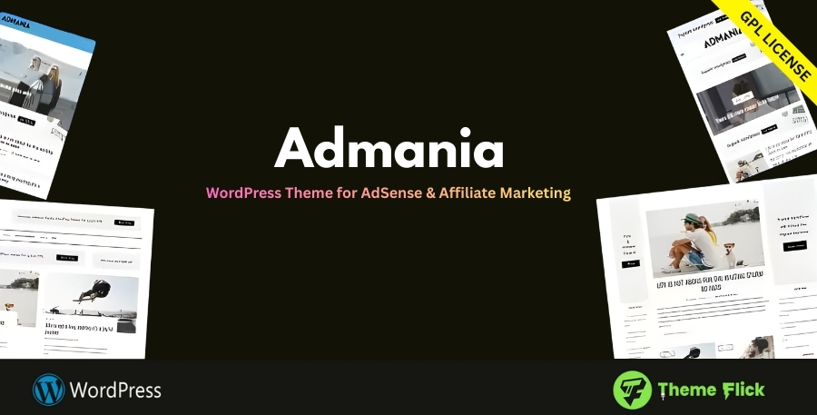 Admania Ad Optimized WordPress Theme for AdSense & Affiliate Marketing 2.5.3