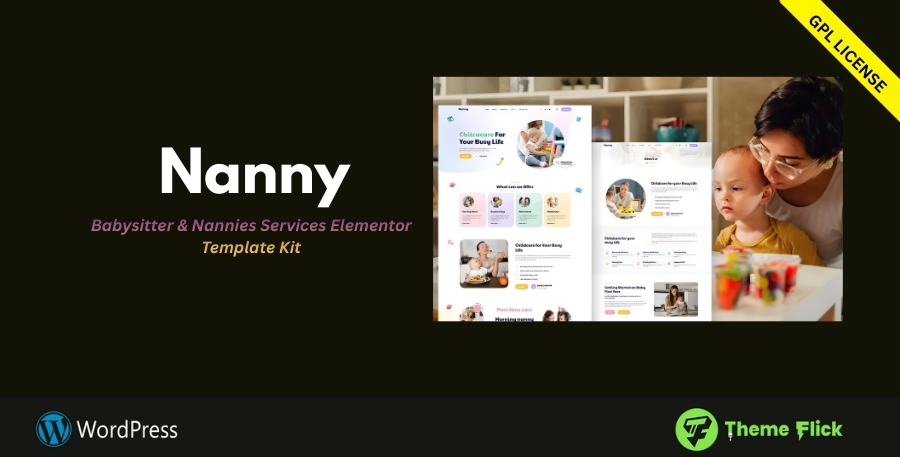 Nanny – Babysitter & Nannies Services Elementor Template Kit