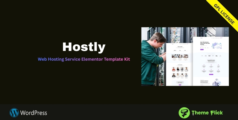 Hostly Elementor Template Kit for Web Hosting & IT Services