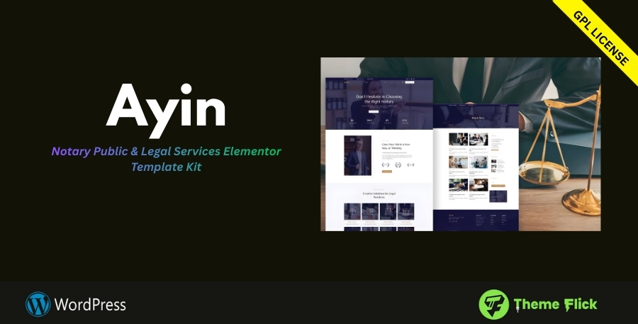 Ayin – Notary Public & Legal Services Elementor Template Kit